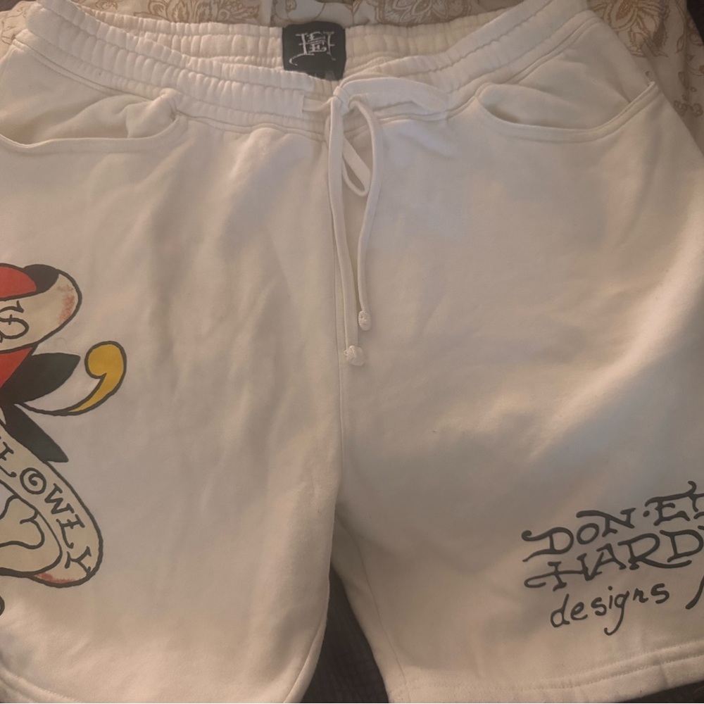 Ed Hardy White Shorts